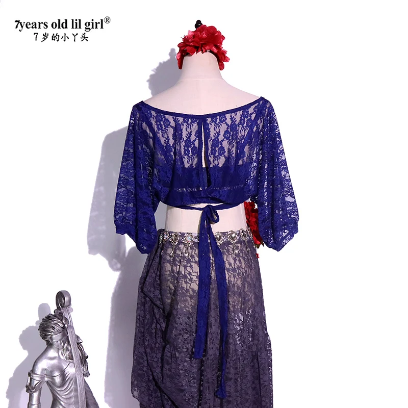 Belly Dance Top 2021 spring/summer New Practice Performance costume Korean Lace 5 Minutes Bat Sleeve BRR306
Belly Dance Top 2021 spring/summer New Practice Performance costume Korean Lace 5 Minutes Bat Sleeve BRR306