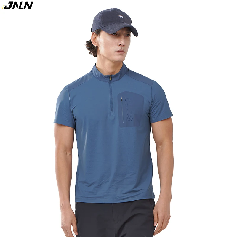 JNLN Cooling Short Sleeve T-Shirt For Men Trekking Mountaineering Short Sleeved Tee Quick Dry Stretch Stand-Up Collar T-Shirt
JNLN Cooling Short Sleeve T-Shirt For Men Trekking Mountaineering Short Sleeved Tee Quick Dry Stretch Stand-Up Collar T-Shirt