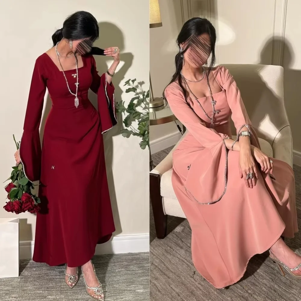 Customized Exquisite A-line Ruched Women Prom Dress Charming Long Sleeve Floor Length Party Dress Beading Women Evening Gown
Customized Exquisite A-line Ruched Women Prom Dress Charming Long Sleeve Floor Length Party Dress Beading Women Evening Gown