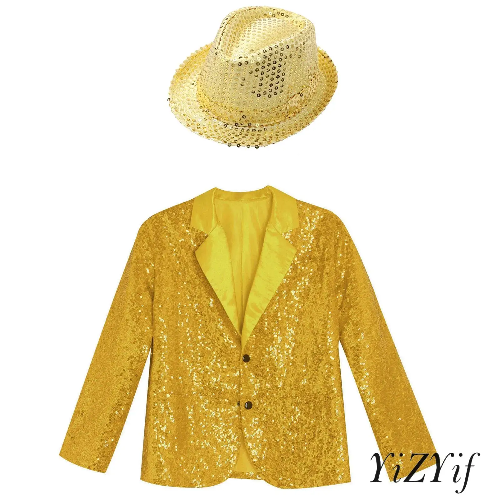 Kids Girls Glitter Sequin Blazer Set with Sequined Hat Lapel Versatile for Stage Performances Fancy Dress Balls Photography
Kids Girls Glitter Sequin Blazer Set with Sequined Hat Lapel Versatile for Stage Performances Fancy Dress Balls Photography