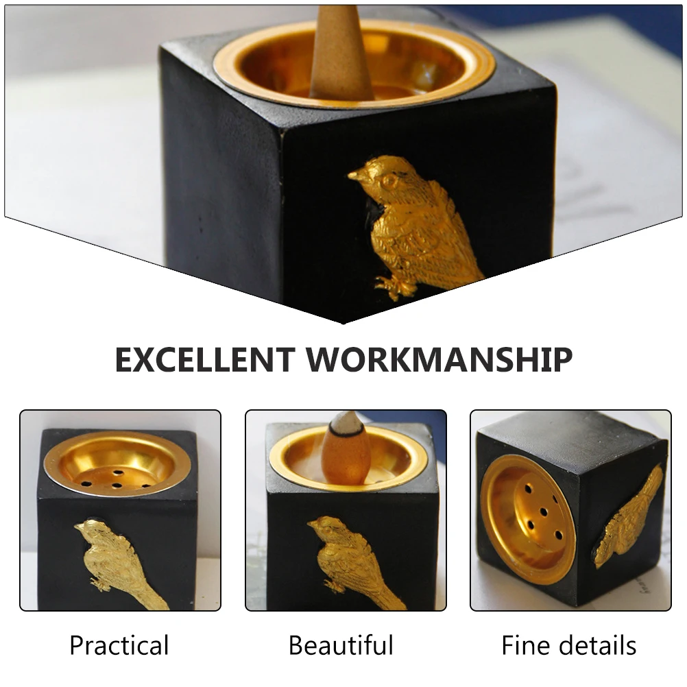 Creative Resin Burner Black Square Creative Desktop Censer Aromatherapy Censer Decor Household Craft Mini Desktop
Creative Resin Burner Black Square Creative Desktop Censer Aromatherapy Censer Decor Household Craft Mini Desktop