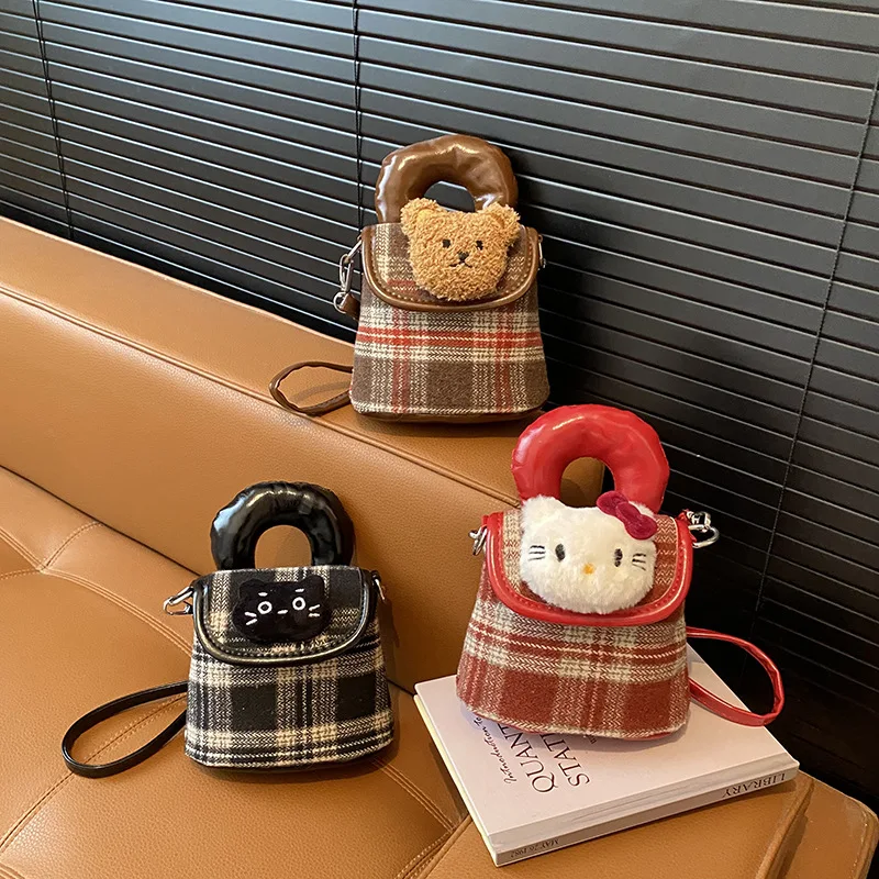 HelloKitty Kids Bag Winter Autumn Retro Plaid Mini Handbag Fashion Shoulder Crossbody Purse 
HelloKitty Kids Bag Winter Autumn Retro Plaid Mini Handbag Fashion Shoulder Crossbody Purse