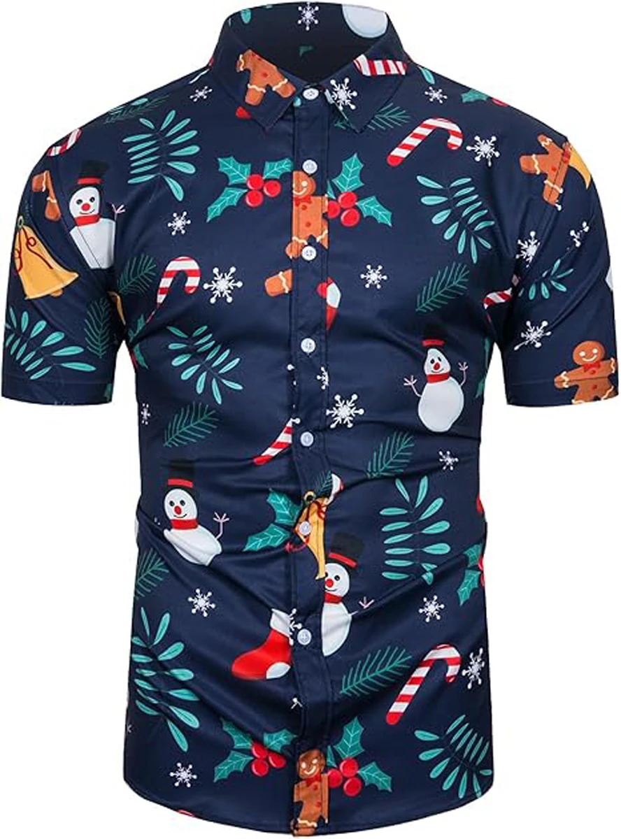 Men's New Retro Halloween Ghost Christmas Theme Printed Shirt Short-sleeved Lapel Soft Hawaii Beach Vacation Clothes for Men
Men's New Retro Halloween Ghost Christmas Theme Printed Shirt Short-sleeved Lapel Soft Hawaii Beach Vacation Clothes for Men