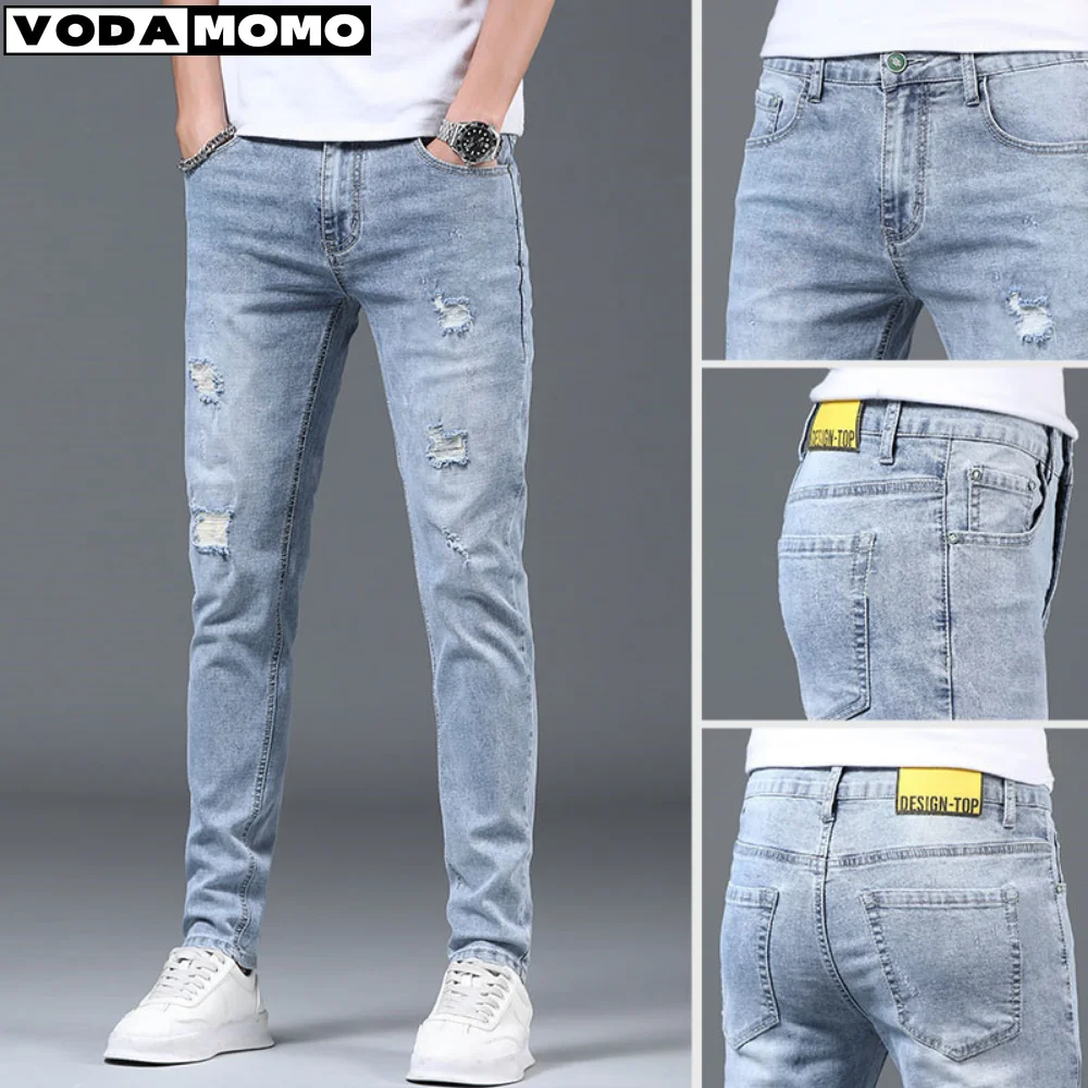Новое поступление 2025 года, мужские джинсы, синие эластичные модные хлопковые повседневные джинсы со средней талией, мужские облегающие джинсовые брюки, узкие мужские брюки
Новое поступление 2025 года, мужские джинсы, синие эластичные модные хлопковые повседневные джинсы со средней талией, мужские облегающие джинсовые брюки, узкие мужские брюки