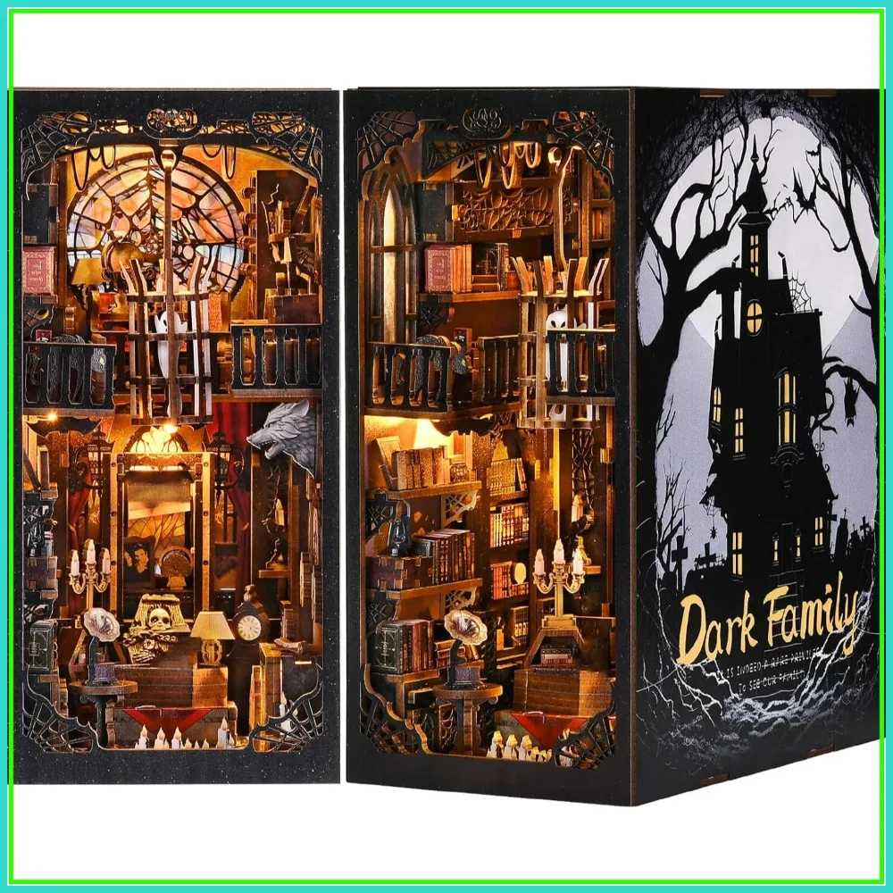 DIY Book Nook Kit for Adults, 3D Wooden Puzzle Bookshelf Insert, Gothic Haunted Manor Model
DIY Book Nook Kit for Adults, 3D Wooden Puzzle Bookshelf Insert, Gothic Haunted Manor Model