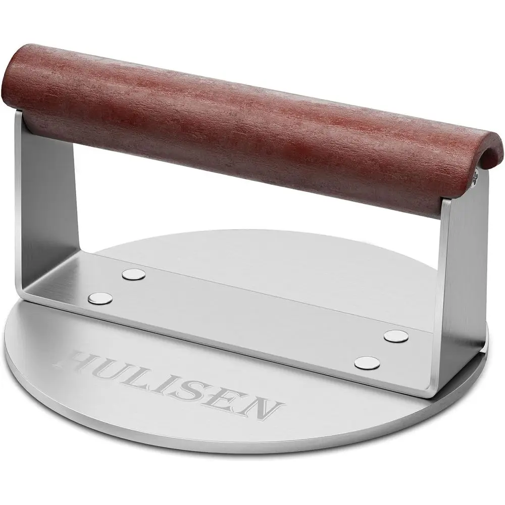 Burger Smasher, Stainless Steel Smashed Burger Press, 6 Inch Hamburger Pro Griddle, Heavy-Duty Grill Press with Wood Handle, BBQ
Burger Smasher, Stainless Steel Smashed Burger Press, 6 Inch Hamburger Pro Griddle, Heavy-Duty Grill Press with Wood Handle, BBQ