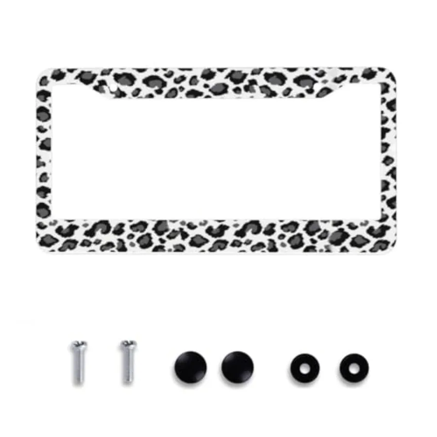 Gray Leopard Print License Plate Frame - 1 Pack Gray Leopard Print License Plate Cover Funny Aluminum Car Holder Universal US-C
Gray Leopard Print License Plate Frame - 1 Pack Gray Leopard Print License Plate Cover Funny Aluminum Car Holder Universal US-C