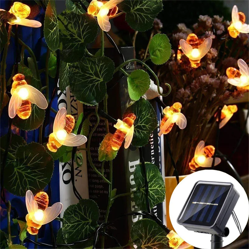 Fairy Light 20/50/100LEDs Solar Cute Honey Bee String Lights For Party Wedding Decoration Patio Christmas Garland Solar Lights
Fairy Light 20/50/100LEDs Solar Cute Honey Bee String Lights For Party Wedding Decoration Patio Christmas Garland Solar Lights