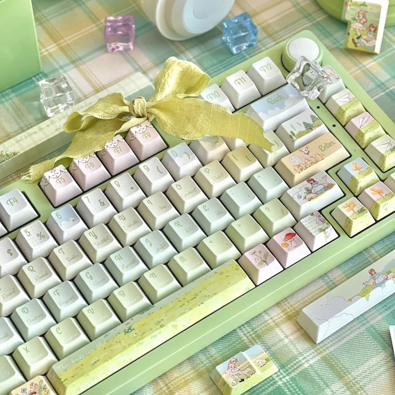 Fairy Tale Spring Wild Keycaps Custom Cherry Profile PBT Heat Sublimation Countryside Style Green Cute Mechanical Game Keycaps
Fairy Tale Spring Wild Keycaps Custom Cherry Profile PBT Heat Sublimation Countryside Style Green Cute Mechanical Game Keycaps