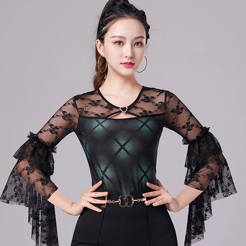 National Standard Modern Dance Top Women'S 2023 New Latin Waltz Dance Middle Sleeve One Piece Latin Training Clothing DQL8352
National Standard Modern Dance Top Women'S 2023 New Latin Waltz Dance Middle Sleeve One Piece Latin Training Clothing DQL8352