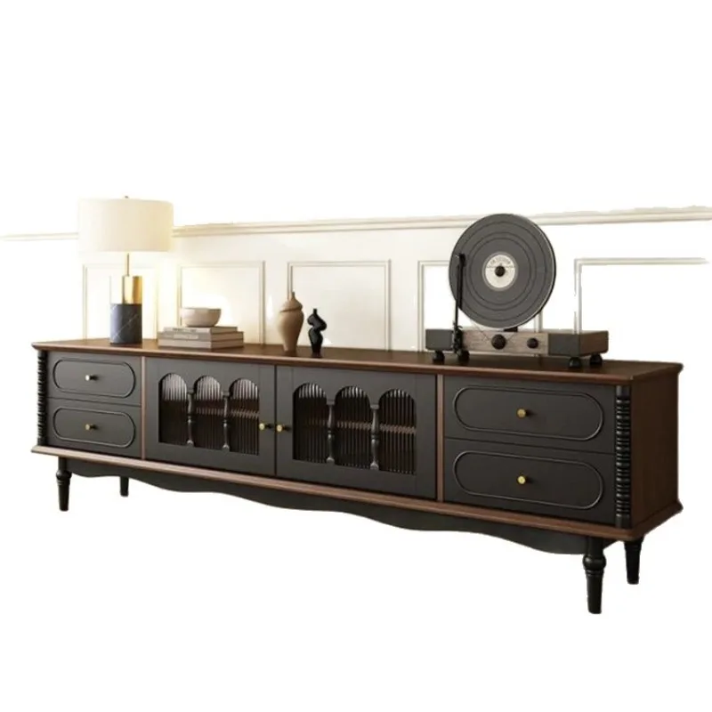 Black high-end solid wood TV cabinet, storage cabinet, locker integrated American living room TV cabinet
Black high-end solid wood TV cabinet, storage cabinet, locker integrated American living room TV cabinet