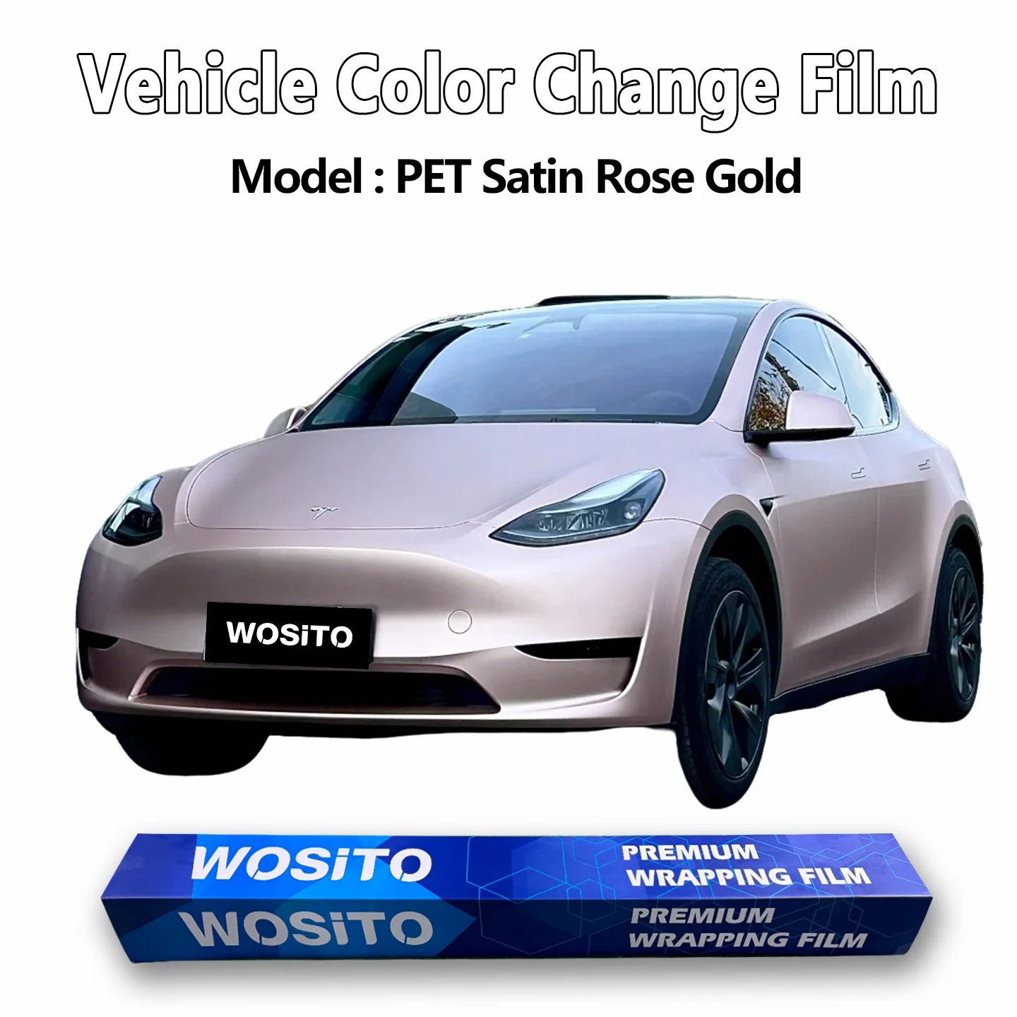 PET Satin Rose Gold Car Wrap Film Matte Metallic Vinyl Roll Automotive Color Change Factory Wholesale Supply
PET Satin Rose Gold Car Wrap Film Matte Metallic Vinyl Roll Automotive Color Change Factory Wholesale Supply
