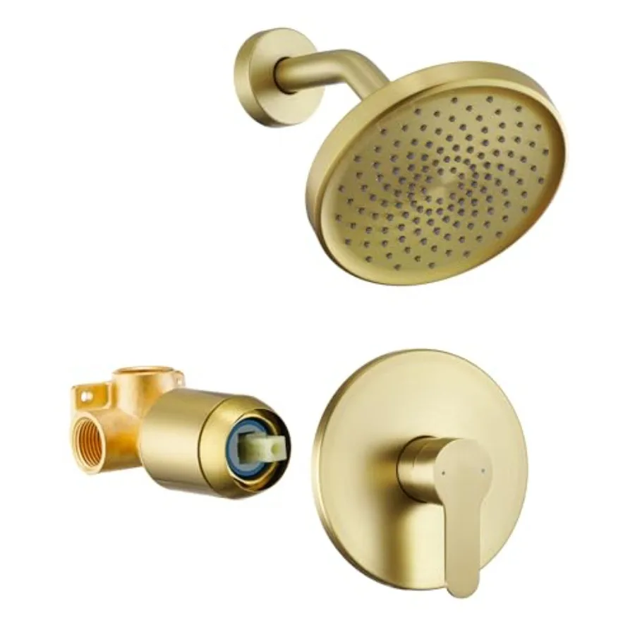 Single-Handle Shower Faucet Set with 6 Inch Rainfall Shower Head and Modern Shower Trim Kit in
Single-Handle Shower Faucet Set with 6 Inch Rainfall Shower Head and Modern Shower Trim Kit in