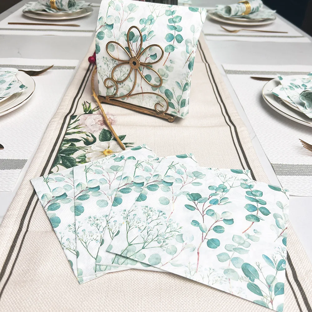 20pcs Eucalyptus Leaf Printed Green Paper Napkins Decorative Disposable Party Decor Disposable Tableware Colorful Tissue
20pcs Eucalyptus Leaf Printed Green Paper Napkins Decorative Disposable Party Decor Disposable Tableware Colorful Tissue