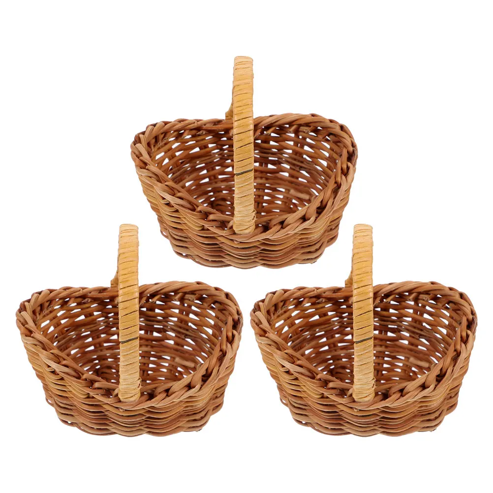 3 Pcs Mini Rattan Flower Basket Hand Woven Decorative Baskets Brown Tiny Woven Storage Hamper Small Braided Basket
3 Pcs Mini Rattan Flower Basket Hand Woven Decorative Baskets Brown Tiny Woven Storage Hamper Small Braided Basket