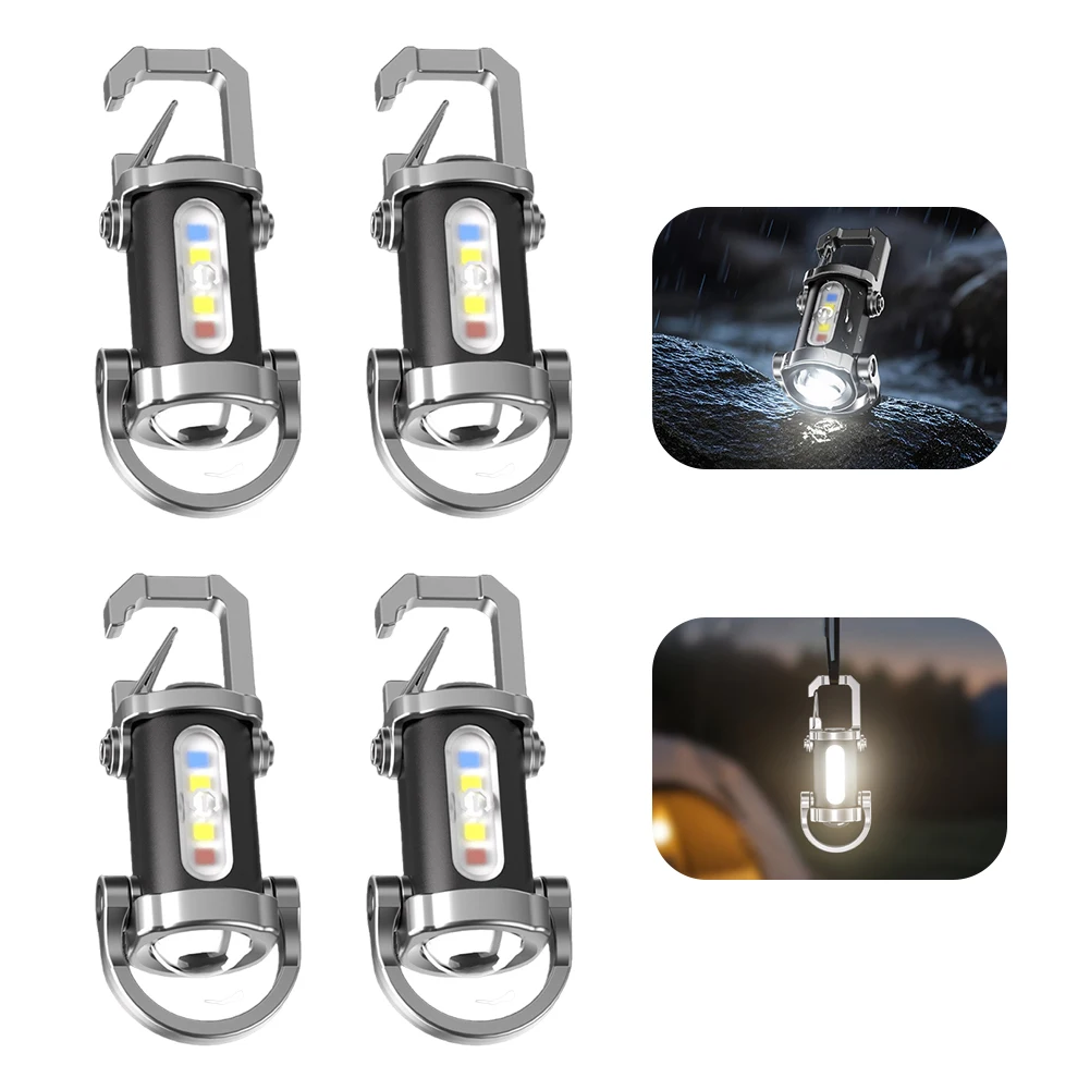COB LED Keychain Flashlight 7 Gear Pocket Flashlight Type-C USB Rechargeable Ultralight Camping Flashlight for Outdoor Emergency
COB LED Keychain Flashlight 7 Gear Pocket Flashlight Type-C USB Rechargeable Ultralight Camping Flashlight for Outdoor Emergency