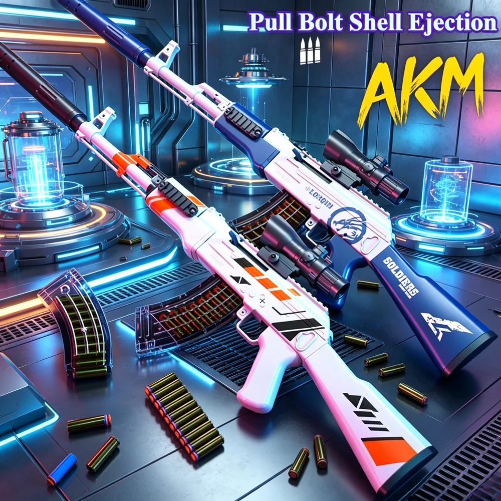 AKM Soft Bullet Toy Rifle Easy Manual Loading Shooting Design Outdoor Role Play Game Toy Perfect Birthday Festival Gift For Boys
AKM Soft Bullet Toy Rifle Easy Manual Loading Shooting Design Outdoor Role Play Game Toy Perfect Birthday Festival Gift For Boys