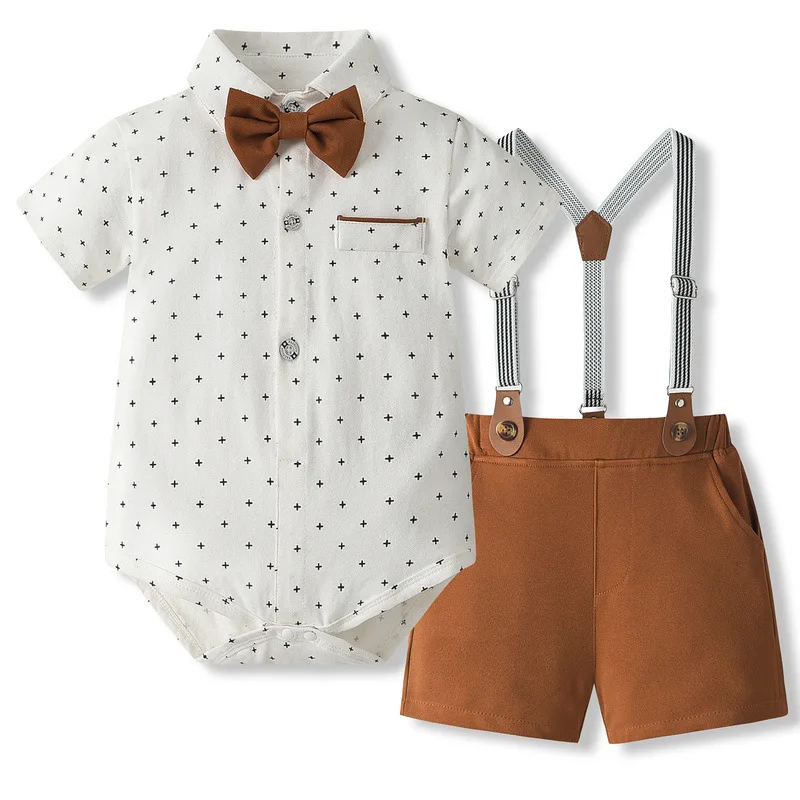 4Piece 2025 Summer Clothes Boys Outfit Set Korean Fashion Gentleman Short Sleeve Cotton Jumpsuits+Shorts Baby Newborn Items B082
4Piece 2025 Summer Clothes Boys Outfit Set Korean Fashion Gentleman Short Sleeve Cotton Jumpsuits+Shorts Baby Newborn Items B082