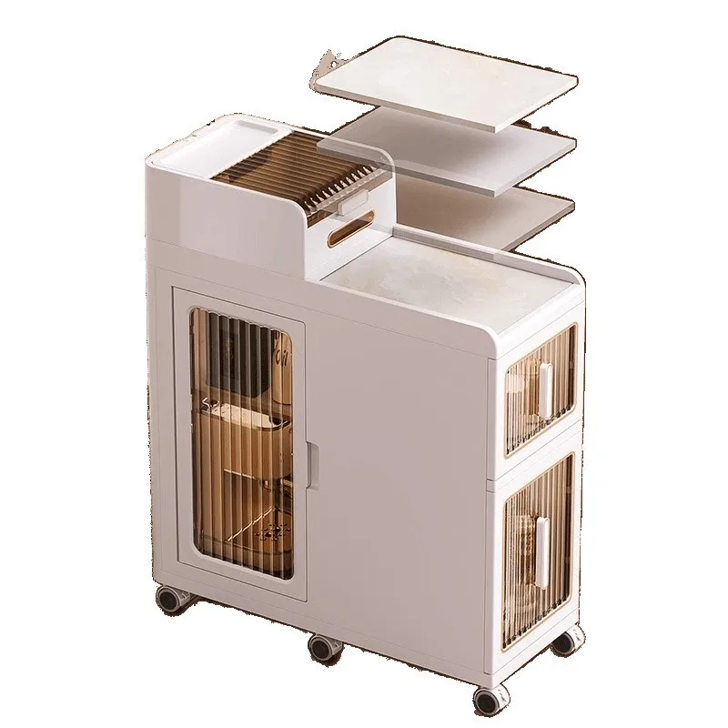 Sofa side cabinet Living room Tea room Movable trolley storage cabinet with drawers
Sofa side cabinet Living room Tea room Movable trolley storage cabinet with drawers