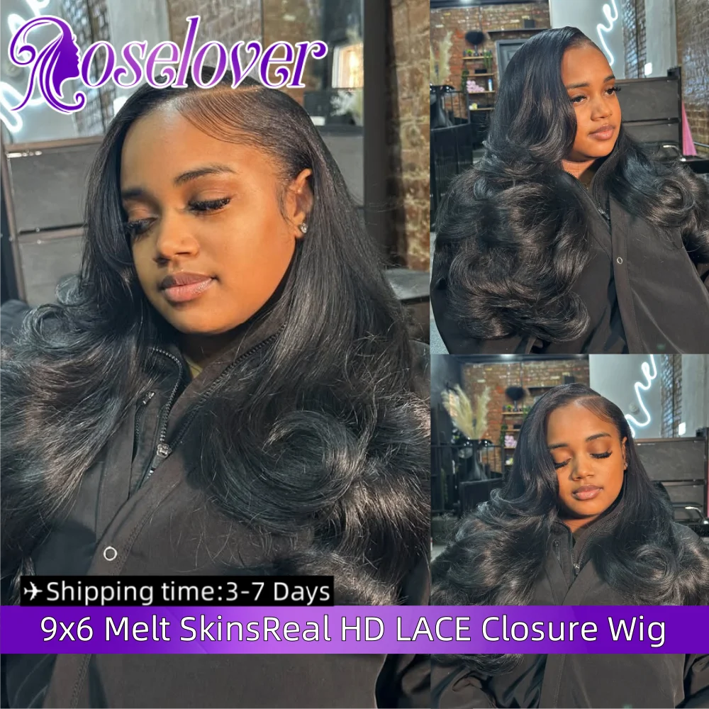 ROSELOVER 34Inch Glueless Wear to Go 9x6 Invisible Real HD Lace Closure Wig Body Wave Nature Color 250% Density for Black Woman
ROSELOVER 34Inch Glueless Wear to Go 9x6 Invisible Real HD Lace Closure Wig Body Wave Nature Color 250% Density for Black Woman