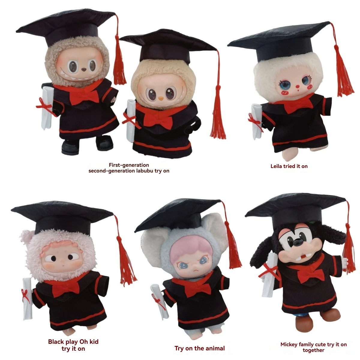 Labubu I II Dolls Clothes Graduation Bachelor's Robe Set 17cm Plush Doll Clothes Accessories Kids Gift
Labubu I II Dolls Clothes Graduation Bachelor's Robe Set 17cm Plush Doll Clothes Accessories Kids Gift