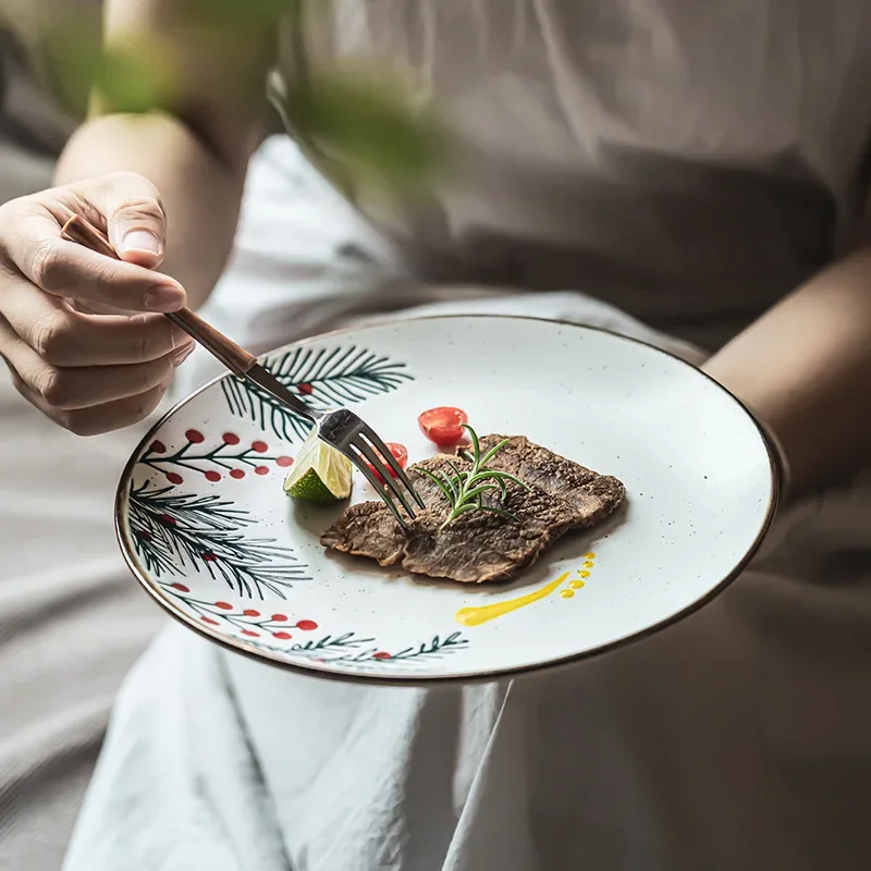 Medieval Style Hand-painted Relief Large Plate Ceramic Plate Salad Plate Dessert Household Dish Steak Tableware
Medieval Style Hand-painted Relief Large Plate Ceramic Plate Salad Plate Dessert Household Dish Steak Tableware