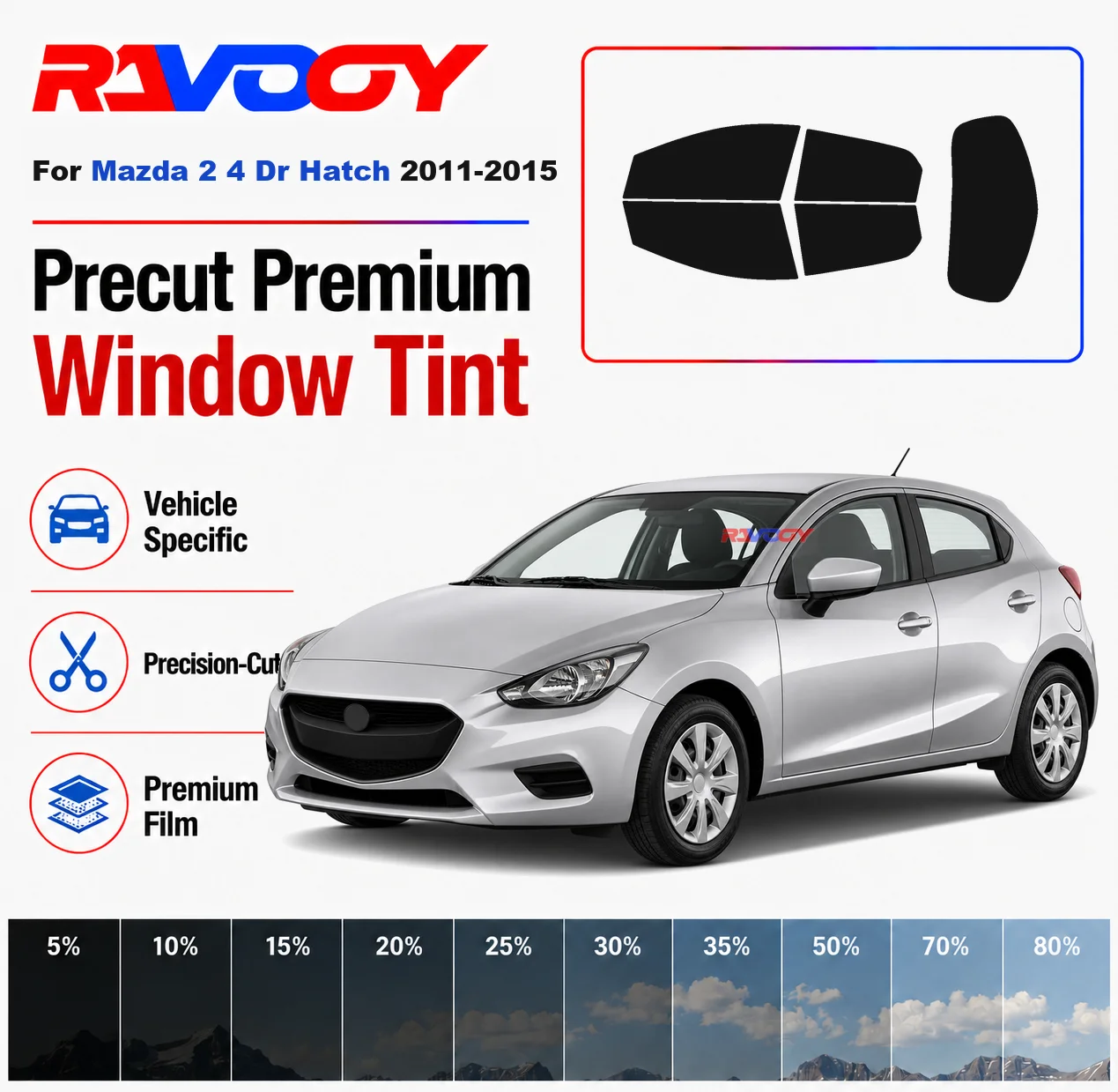 Premium Precut Window Tint Kit Front Rear Windows Rear Windshield For Mazda 2 4Dr Hatch 2011-2015 Complete Set Nano Ceramic Film
Premium Precut Window Tint Kit Front Rear Windows Rear Windshield For Mazda 2 4Dr Hatch 2011-2015 Complete Set Nano Ceramic Film