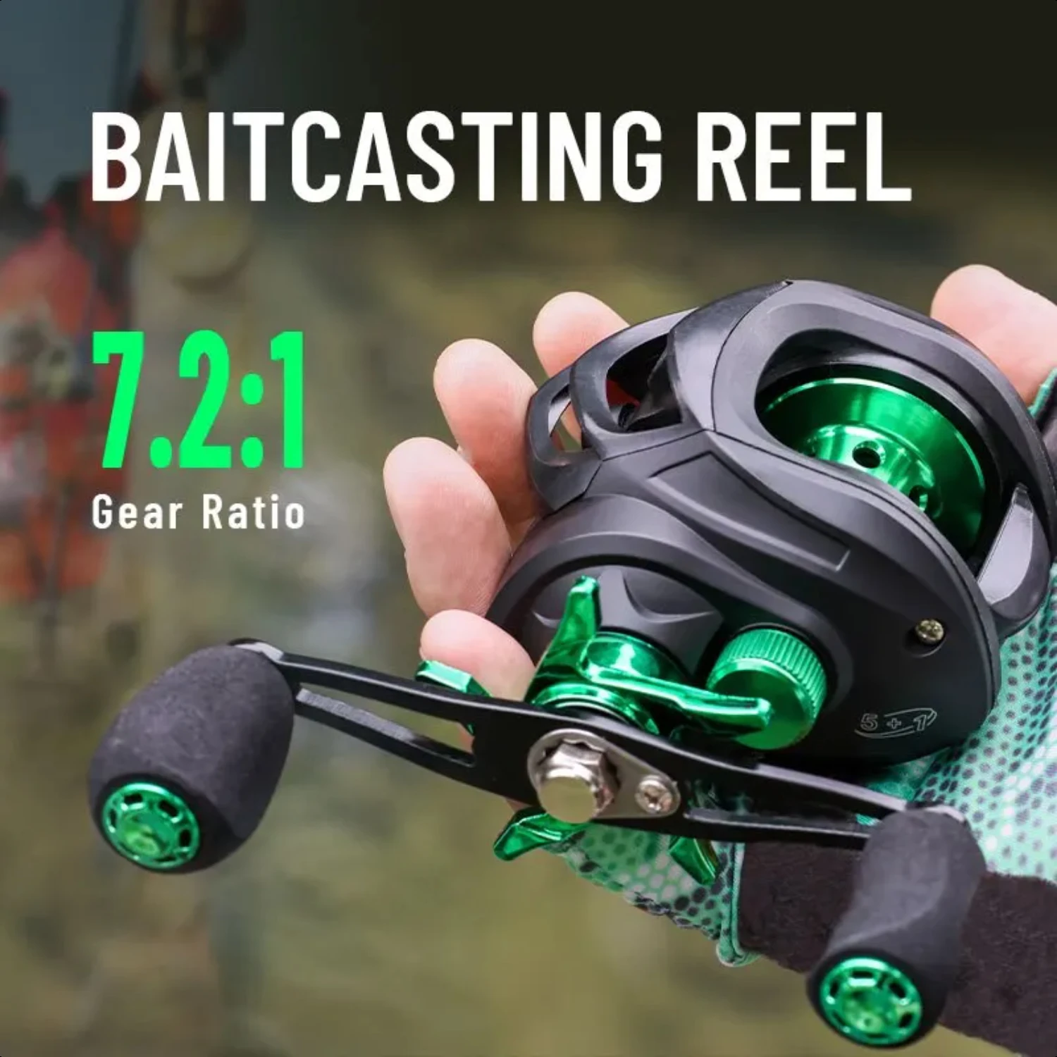 Fishing Reel 7.2 1 Gear Ratio Max Drag 10kg Baitcasting Reel with Aluminum Spool Lure Freshwater Pesca
Fishing Reel 7.2 1 Gear Ratio Max Drag 10kg Baitcasting Reel with Aluminum Spool Lure Freshwater Pesca