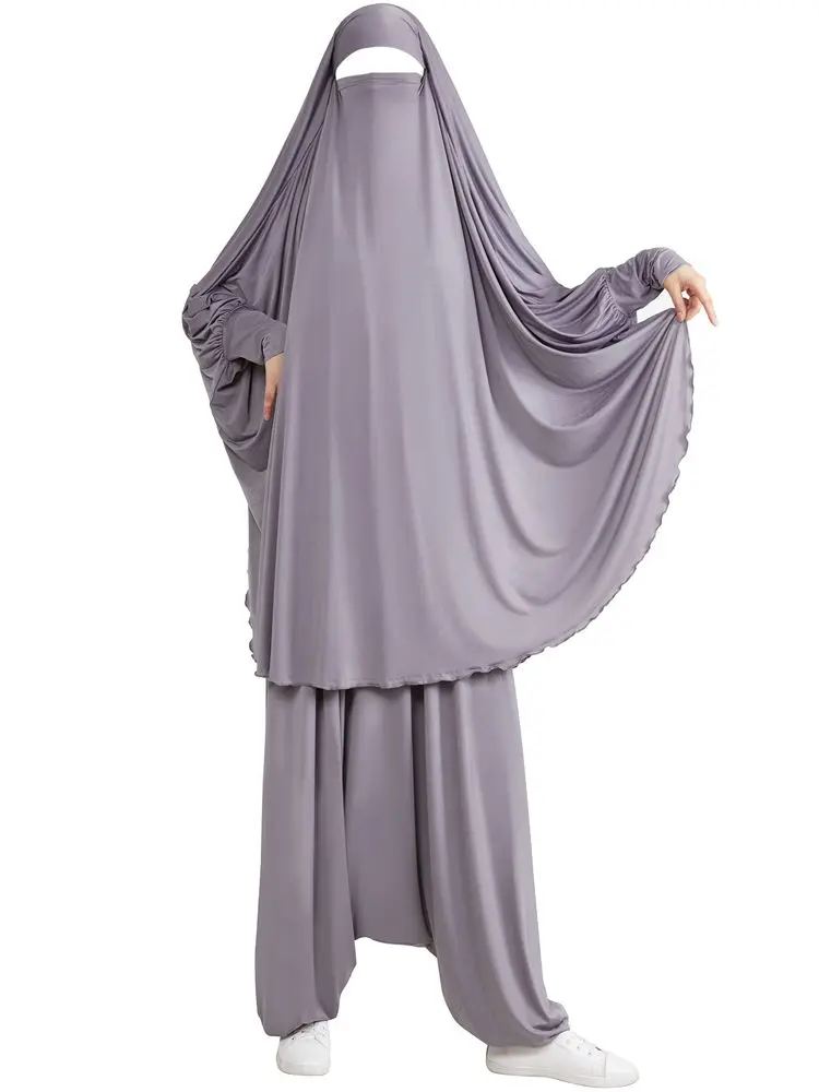Эластичный комплект Jilbab из 2 предметов, мусульманская одежда для молитвы, женский шарф + брюки-султанки, спортивная одежда для мусульманской женщины, Дубай Рамадан, ИД
Эластичный комплект Jilbab из 2 предметов, мусульманская одежда для молитвы, женский шарф + брюки-султанки, спортивная одежда для мусульманской женщины, Дубай Рамадан, ИД