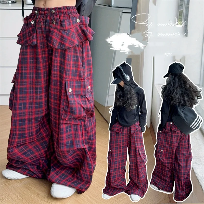 Girls Pants 4-14Y Tween Kid Wide Leg Plaid Pant Teenage Vintage Trousers Toddler Girl Casual Fashion Pants KidLoose Cargo Bottom
Girls Pants 4-14Y Tween Kid Wide Leg Plaid Pant Teenage Vintage Trousers Toddler Girl Casual Fashion Pants KidLoose Cargo Bottom