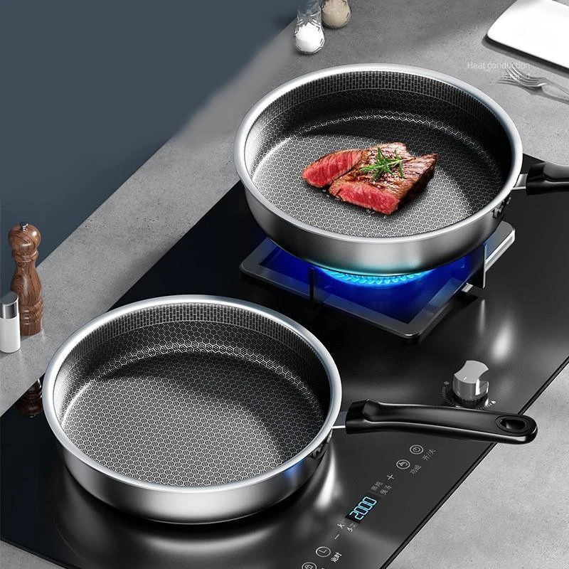 316l Stainless Steel Frying Pan Frying Pan Household Flat Bottomed Pan Frying Steak And Egg Pan Uncoated Induction Cooker Gas Un
316l Stainless Steel Frying Pan Frying Pan Household Flat Bottomed Pan Frying Steak And Egg Pan Uncoated Induction Cooker Gas Un
