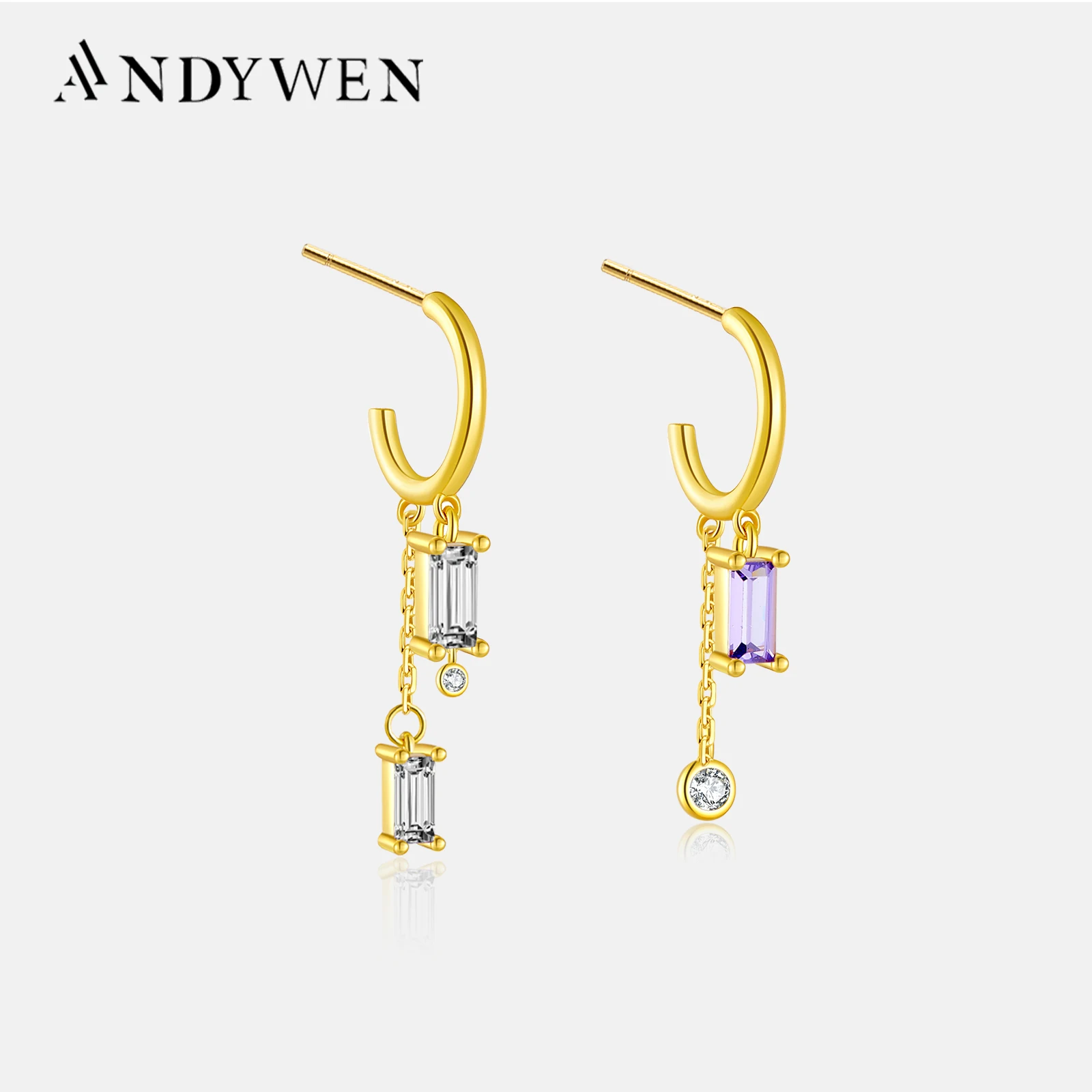 ANDYWEN 925 Sterling Silver Gold Purple Zircon Square Chain Drop Earring Luxury Piercing Rock Punk Irregular Fine Jewelry
ANDYWEN 925 Sterling Silver Gold Purple Zircon Square Chain Drop Earring Luxury Piercing Rock Punk Irregular Fine Jewelry