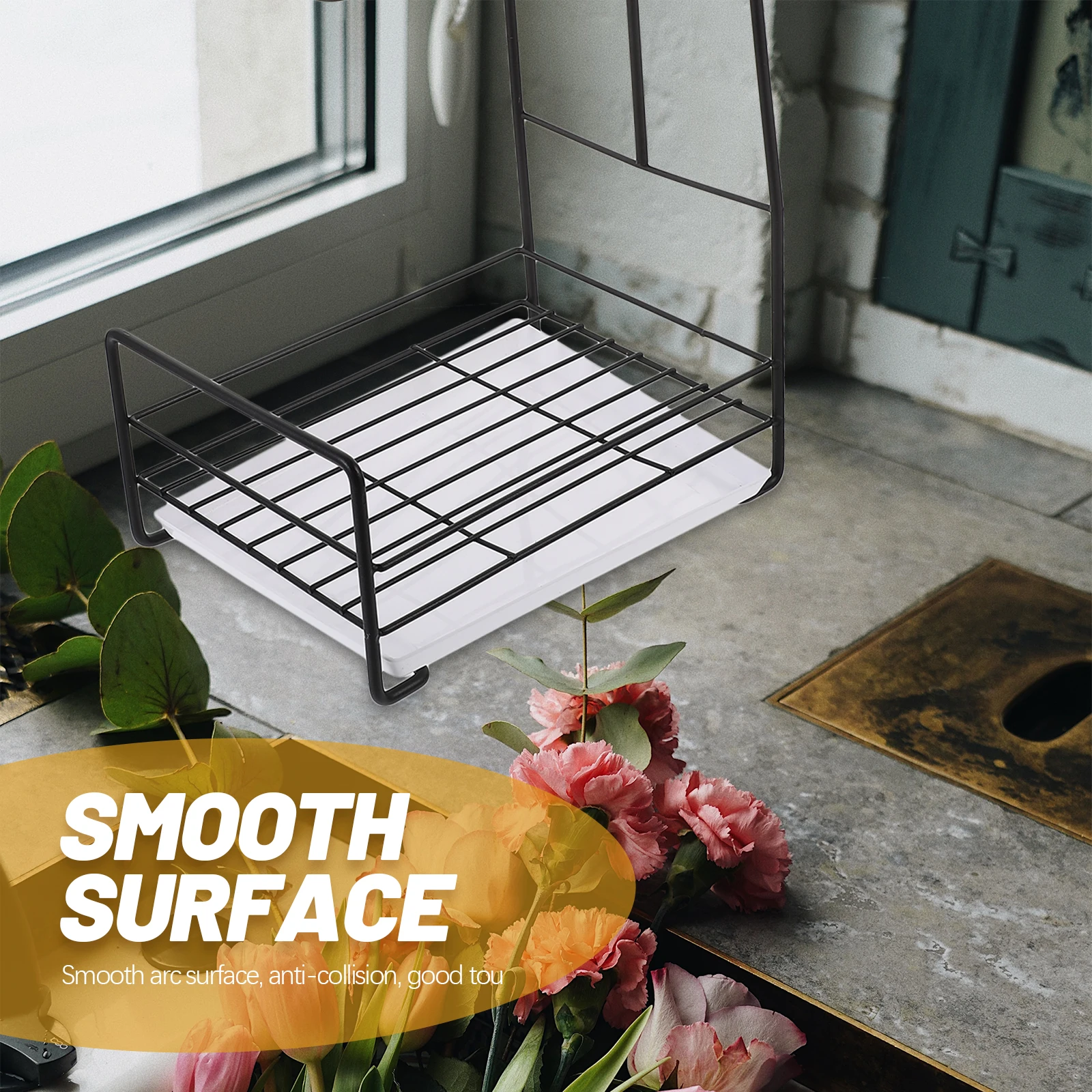 Dish Drainer Rack Thickened Carbon Steel Waterproof Detachable Large Spacing Smooth Storage Holder Under Sink
Dish Drainer Rack Thickened Carbon Steel Waterproof Detachable Large Spacing Smooth Storage Holder Under Sink