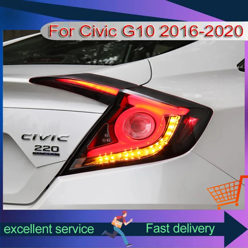 Задние фонари для Honda Civic G10 2016-2020, новые задние фонари в сборе, модифицированное обновление, светодиодные потоковые указатели поворота, автомобильные
Задние фонари для Honda Civic G10 2016-2020, новые задние фонари в сборе, модифицированное обновление, светодиодные потоковые указатели поворота, автомобильные