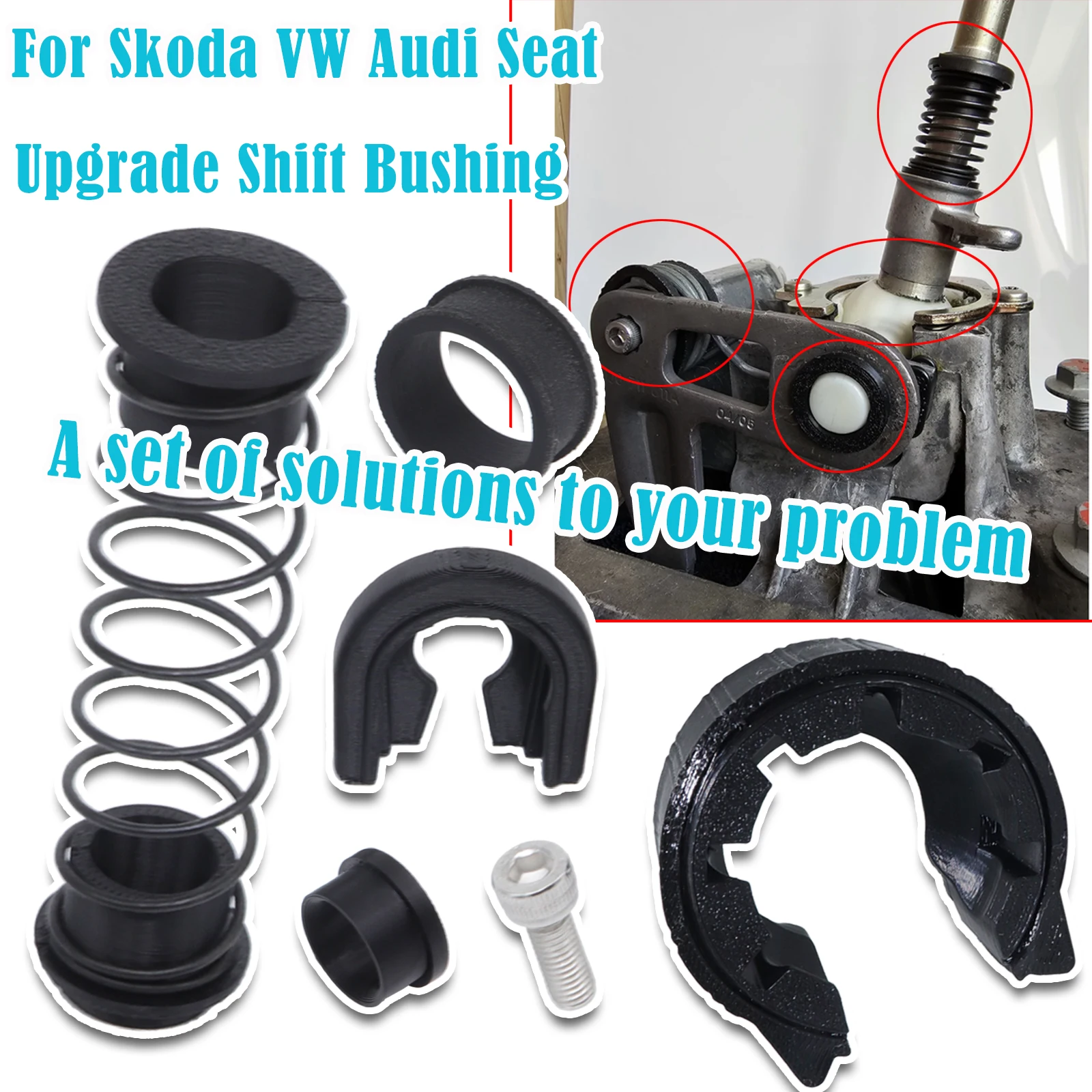 For Skoda VW Audi Seat Gearbox Repair Kit MT Trans Shifter First Gear Getter Reverse Lever Change Selector Linkage Bushes
For Skoda VW Audi Seat Gearbox Repair Kit MT Trans Shifter First Gear Getter Reverse Lever Change Selector Linkage Bushes