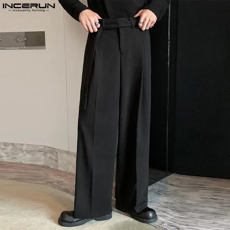 INCERUN 2024 Korean Style Pantalons New Men Matching Belt Design Straight Leg Trousers Casual Solid Comfortable Long Pants S-5XL
INCERUN 2024 Korean Style Pantalons New Men Matching Belt Design Straight Leg Trousers Casual Solid Comfortable Long Pants S-5XL