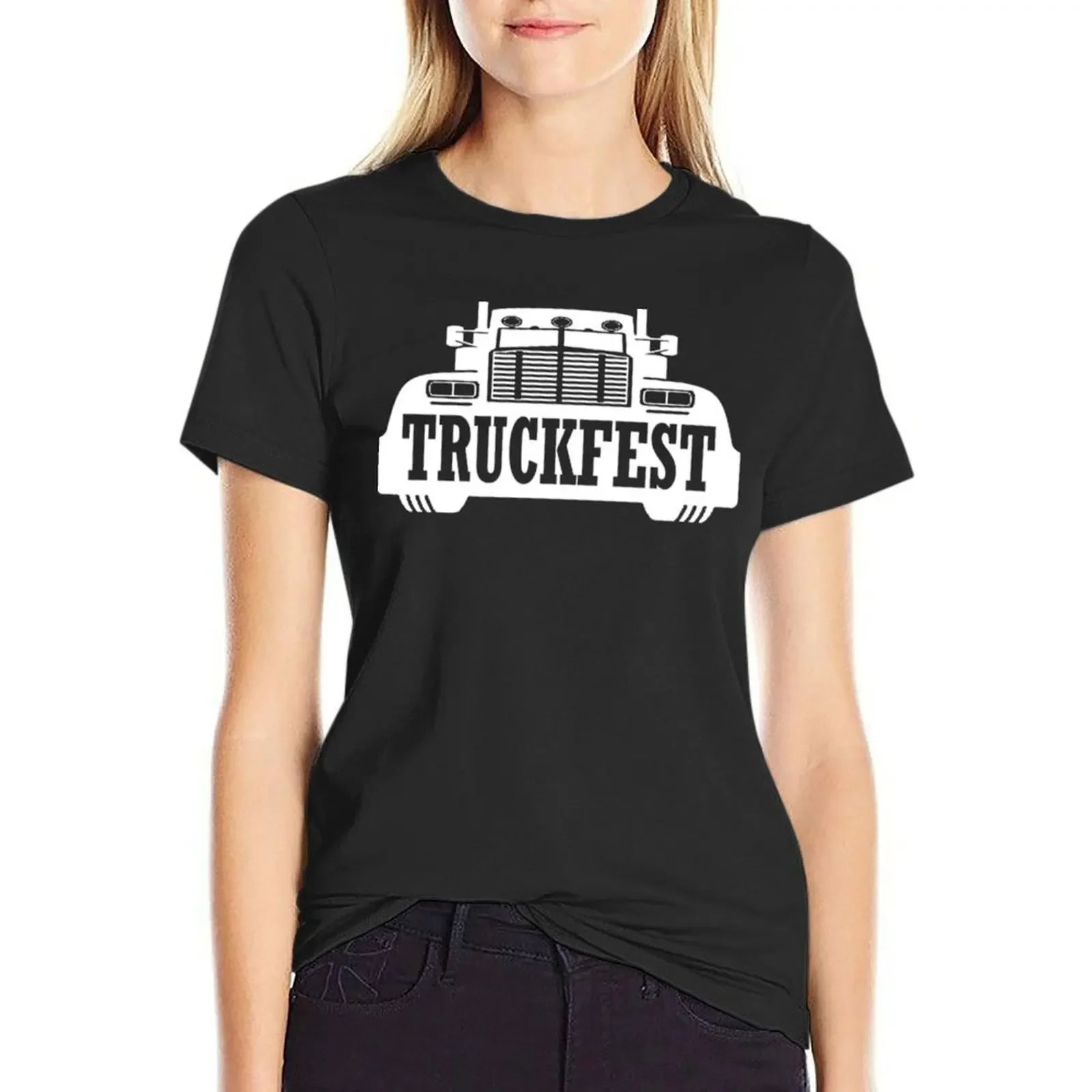 TRUCKFEST WHITE Classic T-Shirt Female clothing tops graphics Short sleeve tee t shirts for Women
TRUCKFEST WHITE Classic T-Shirt Female clothing tops graphics Short sleeve tee t shirts for Women