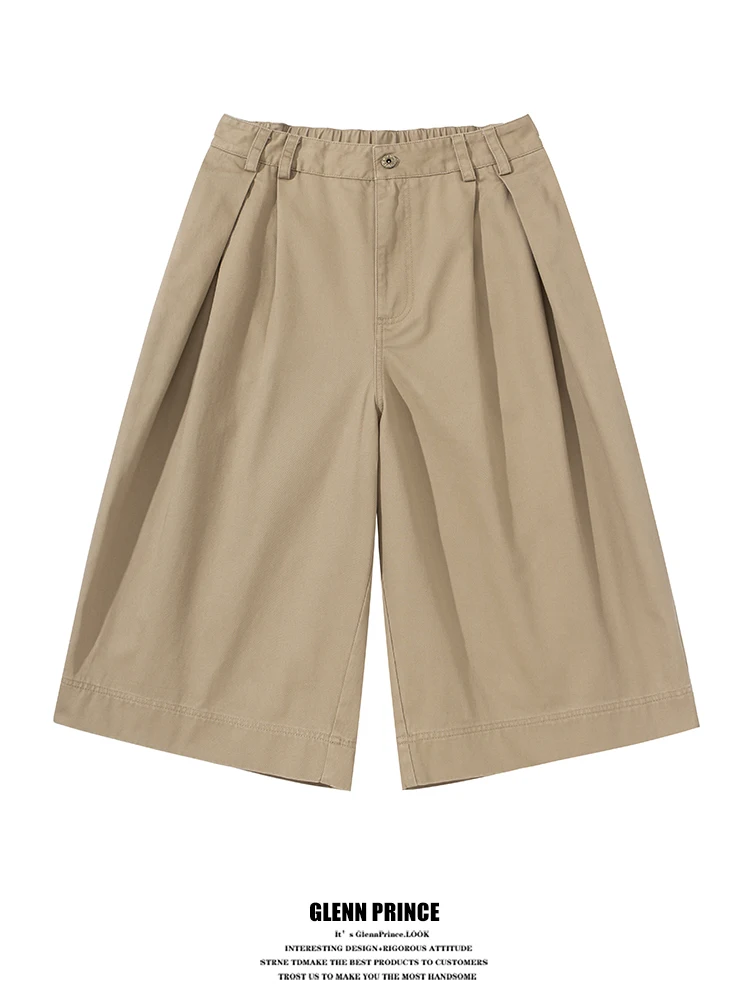 GPstudio Men's Vintage Loose Fit A-Line Wide Leg Seven-Foot Cotton Shorts Summer Versatile Workwear Folded Hem Cityboy Style
GPstudio Men's Vintage Loose Fit A-Line Wide Leg Seven-Foot Cotton Shorts Summer Versatile Workwear Folded Hem Cityboy Style