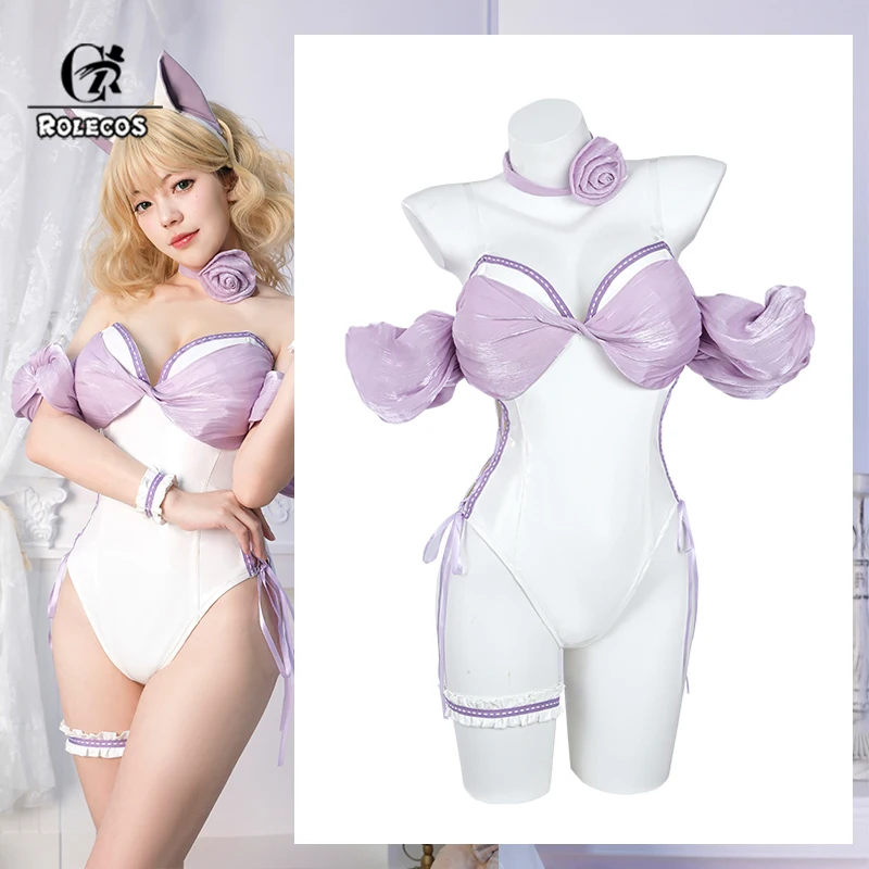ROLECOS Original Japanese Sexy Catwoman Bunny Suit Valentine's Day Party White Purple Jumpsuit Halloween Bunny Girl Costume
ROLECOS Original Japanese Sexy Catwoman Bunny Suit Valentine's Day Party White Purple Jumpsuit Halloween Bunny Girl Costume