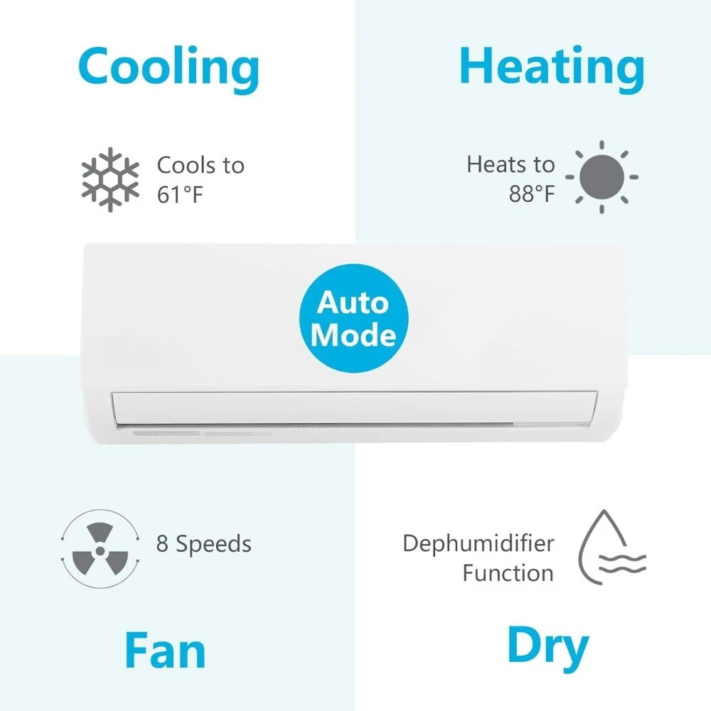 12000 BTU Mini Split Air Conditioner Inverter 20 SEER 115V Energy Saving Pre-Charged Condenser Split-System AC for Customized Sp
12000 BTU Mini Split Air Conditioner Inverter 20 SEER 115V Energy Saving Pre-Charged Condenser Split-System AC for Customized Sp