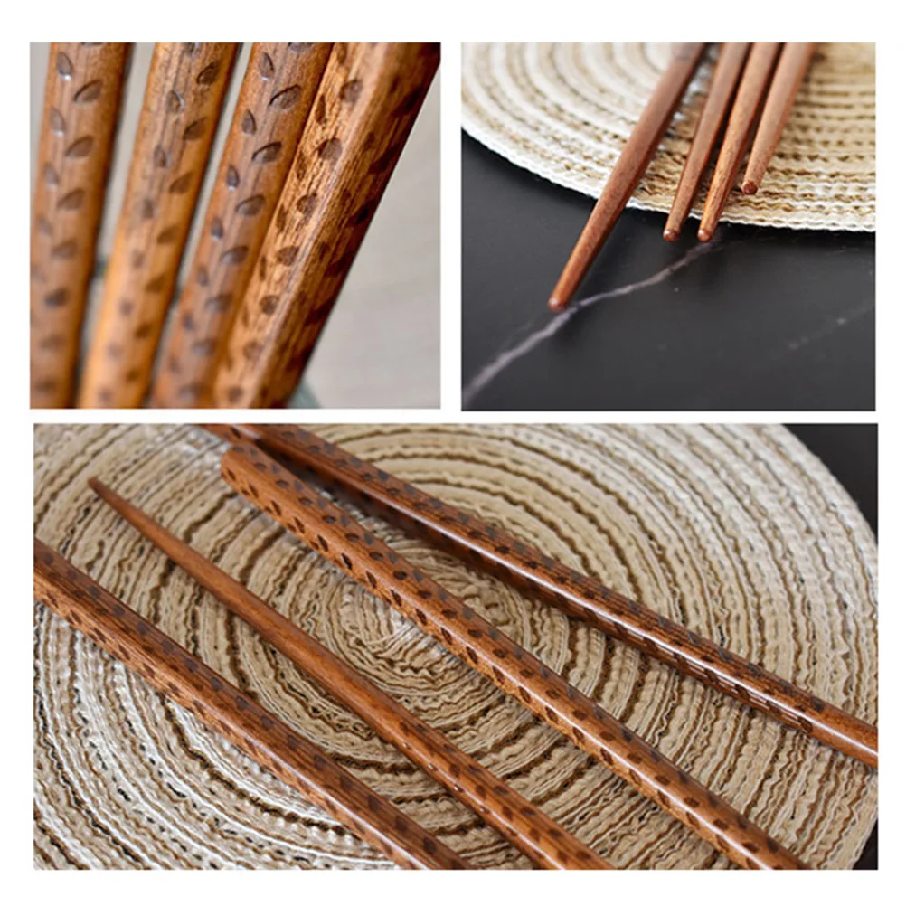 10pcs Wooden Chopsticks Natural Hardwood Grain Pattern Kitchen Dining Dinnerware Rice Food Serving Utensils Practical Tableware
10pcs Wooden Chopsticks Natural Hardwood Grain Pattern Kitchen Dining Dinnerware Rice Food Serving Utensils Practical Tableware