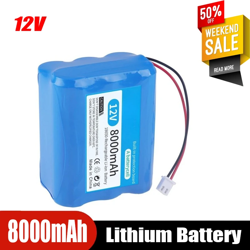 12V Battery 3S2P 12V 8000mAh 18650 Rechargeable Lithium-ion Battery for Portable Speaker
12V Battery 3S2P 12V 8000mAh 18650 Rechargeable Lithium-ion Battery for Portable Speaker