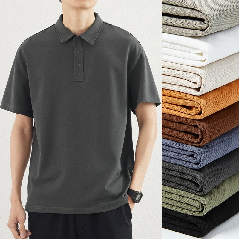 Cotton Blended Polo Shirt Men's Summer Fashion Solid Color Short Sleeve Simple Casual Loose High Quality Pullover Tops Daily Tee
Cotton Blended Polo Shirt Men's Summer Fashion Solid Color Short Sleeve Simple Casual Loose High Quality Pullover Tops Daily Tee