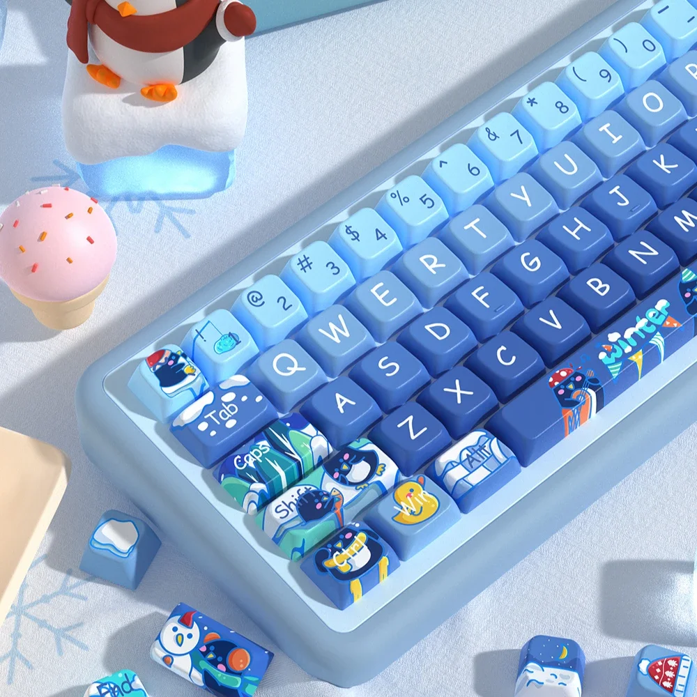 Penguin and winter, original theme keycap MDA height, cartoon creative keyboard cap full set
Penguin and winter, original theme keycap MDA height, cartoon creative keyboard cap full set