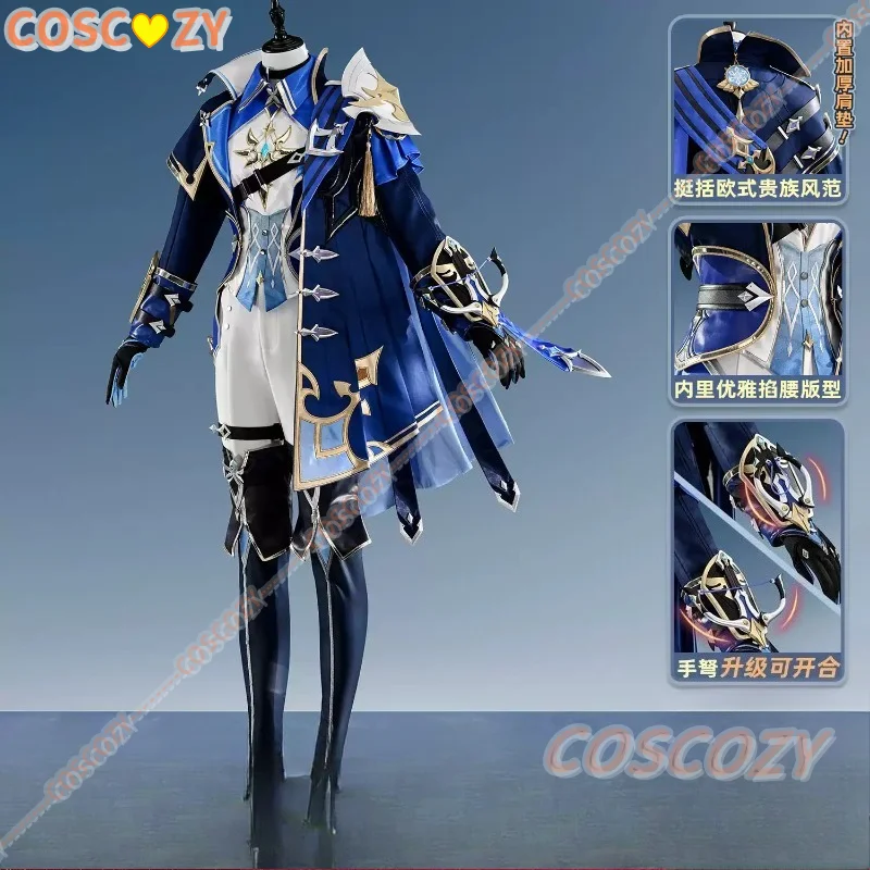 High Quality Lohen Cosplay Costume Game Genshin Impact Blue Knights of Favonius Halloween Carnival New Uniforms
High Quality Lohen Cosplay Costume Game Genshin Impact Blue Knights of Favonius Halloween Carnival New Uniforms