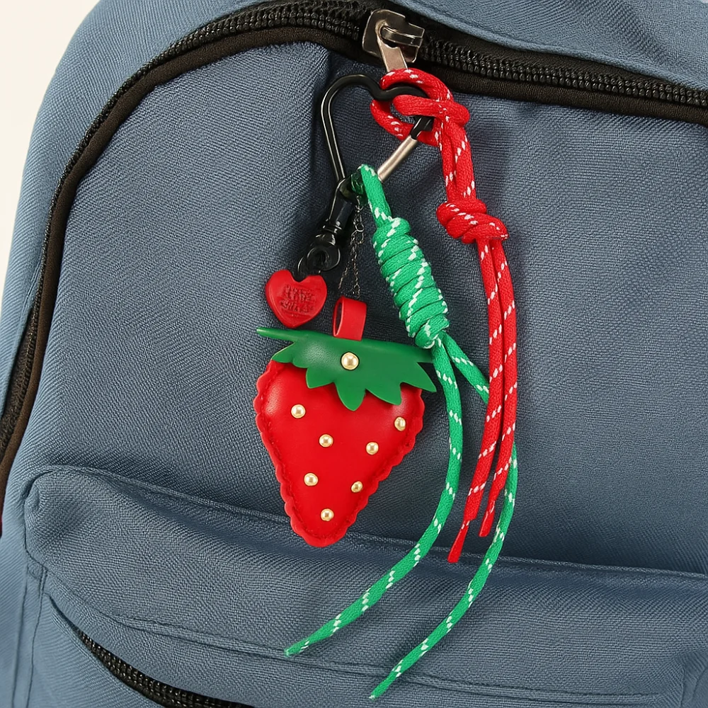 Woven Flower Strawberry Bag Pendant Cherry Backpack Accessories PU Leather Pendant Braided Rope Car Keyring Fruit Keychain Women
Woven Flower Strawberry Bag Pendant Cherry Backpack Accessories PU Leather Pendant Braided Rope Car Keyring Fruit Keychain Women