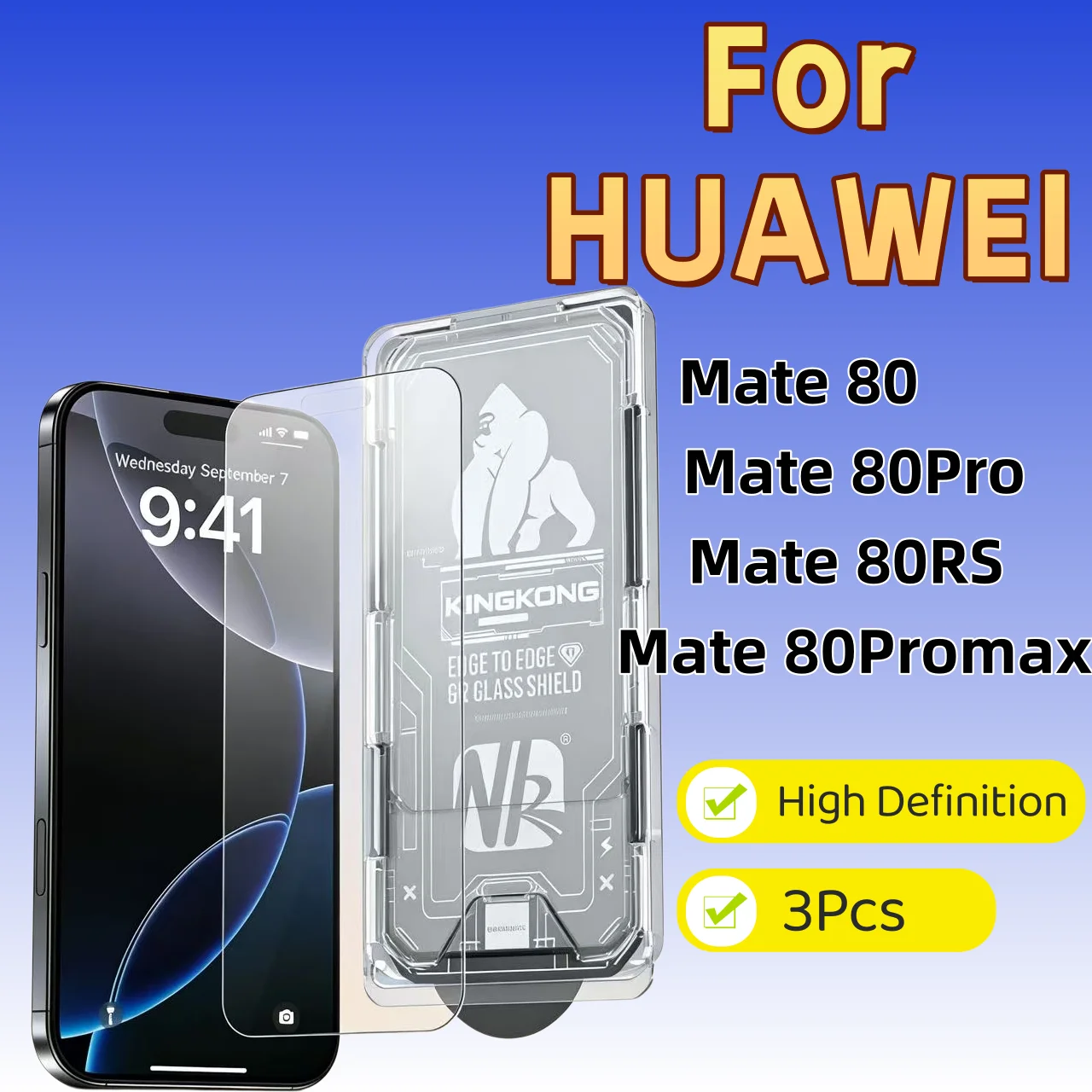 HD Tempered Glass Screen Protector for Huawei Mate80 / Mate80 Pro Max / Mate80 RS / Mate80 Pro, 9H Hardness, Bubble-Free, 3-Pack
HD Tempered Glass Screen Protector for Huawei Mate80 / Mate80 Pro Max / Mate80 RS / Mate80 Pro, 9H Hardness, Bubble-Free, 3-Pack