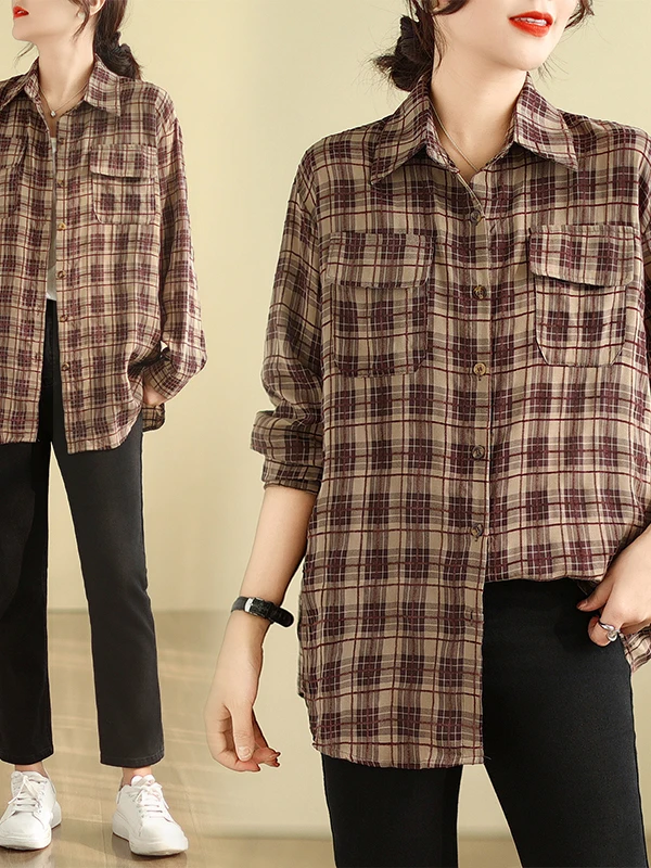 Весна 2026: Новая модная женская рубашка оверсайз в клетку с длинным рукавом в корейском стиле, премиум-класса, в художественном стиле
Весна 2026: Новая модная женская рубашка оверсайз в клетку с длинным рукавом в корейском стиле, премиум-класса, в художественном стиле