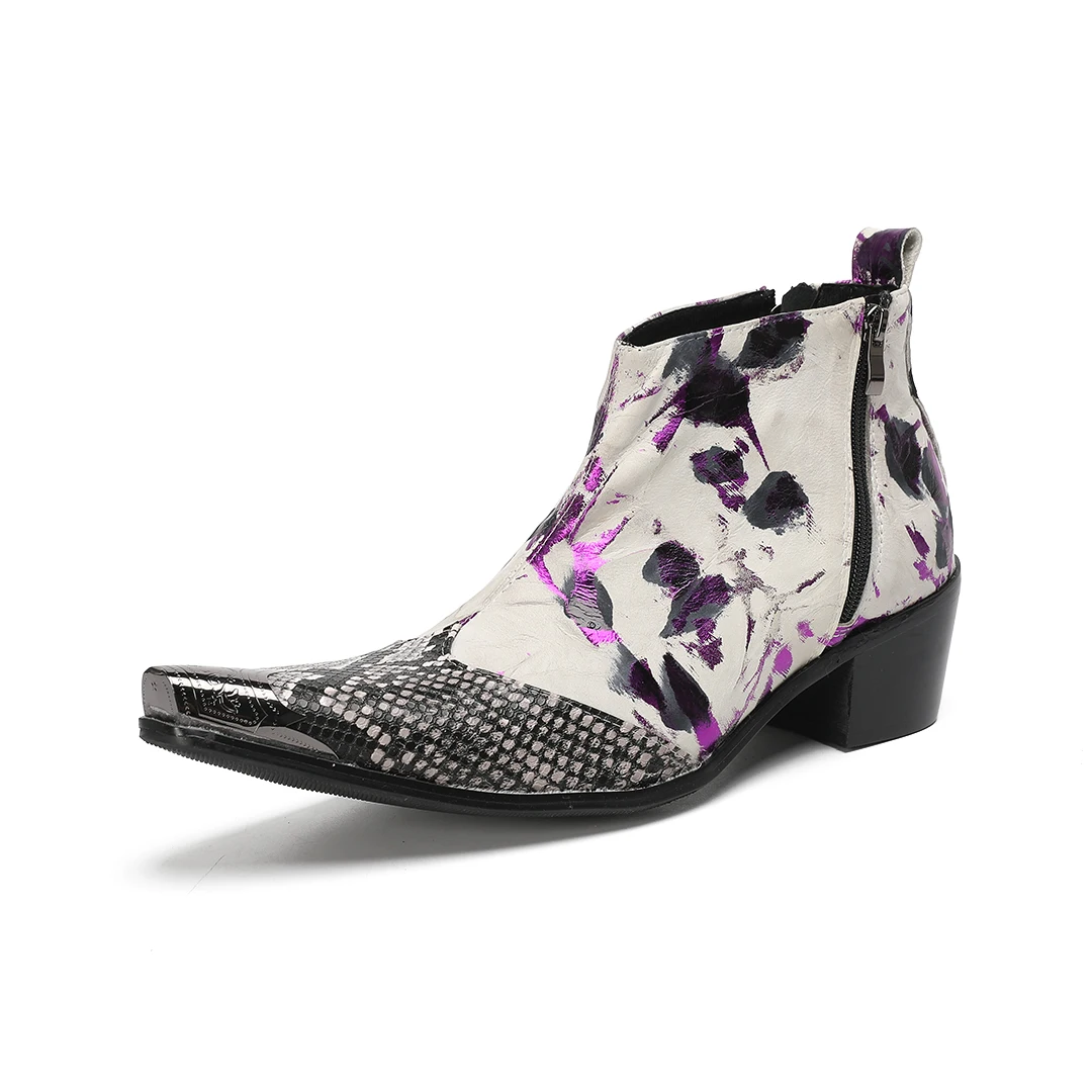 Обувь больших размеров, модные кожаные модельные ботинки из натуральной кожи с принтом для ночного клуба, мужские мотоциклетные короткие ботинки большого размера на молнии
Обувь больших размеров, модные кожаные модельные ботинки из натуральной кожи с принтом для ночного клуба, мужские мотоциклетные короткие ботинки большого размера на молнии