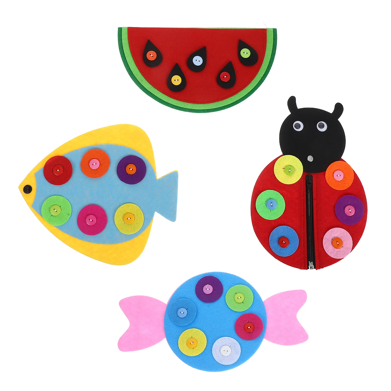 4 Pcs Montessori Sensory Toys Fabric Button Board Kids Learning Aids DIY Zipper Toy Soft Educational Materials Preschool
4 Pcs Montessori Sensory Toys Fabric Button Board Kids Learning Aids DIY Zipper Toy Soft Educational Materials Preschool